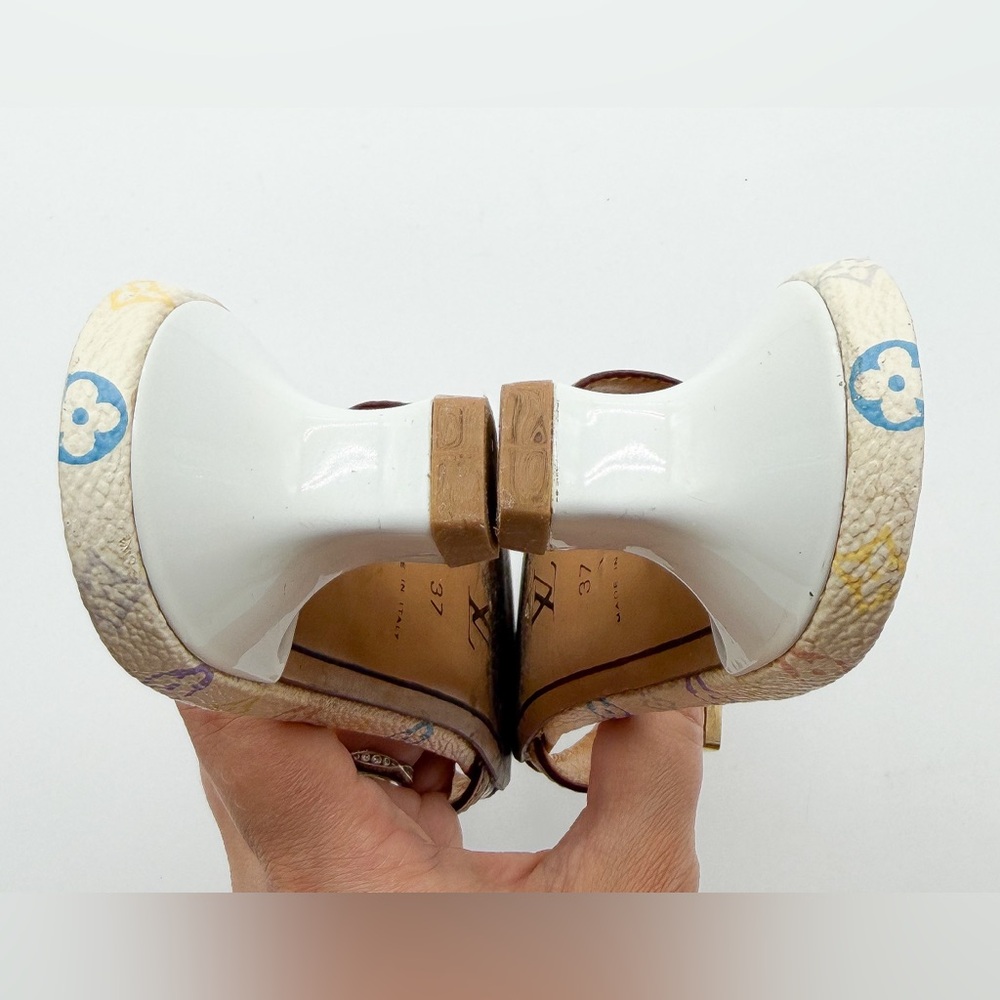 Louis Vuitton Y2K Murakami Multicolor LV
Monogram Mule Slide Sandals EU 37 US 7 - Picture 10 of 15